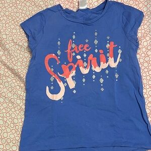 Gymboree Blue and Pink 'Free Spirit' Kids Tee